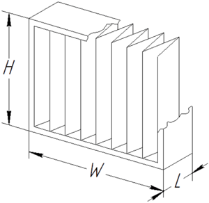 Фільтр повітряний панельний - гофрований